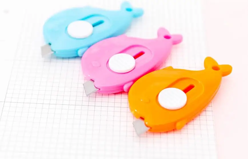 1 шт. нож для рыбы Kawaii Канцелярские Принадлежности Детские ремесла универсальный нож Канцелярские Принадлежности для студентов ремесло принадлежности для детского сада