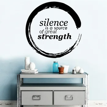 

Interesting Silence Is Source Quote Vinyl Wall Sticker Home Decor Stikers For Kids Rooms Wall Decoration Murals