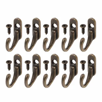 

10Pcs Wall Mounted Hook Key Holder Letter Rack Hanger Hanging Decor Organizer Kitchen Dining Bar Tool for Bags Retro Coat Hanger