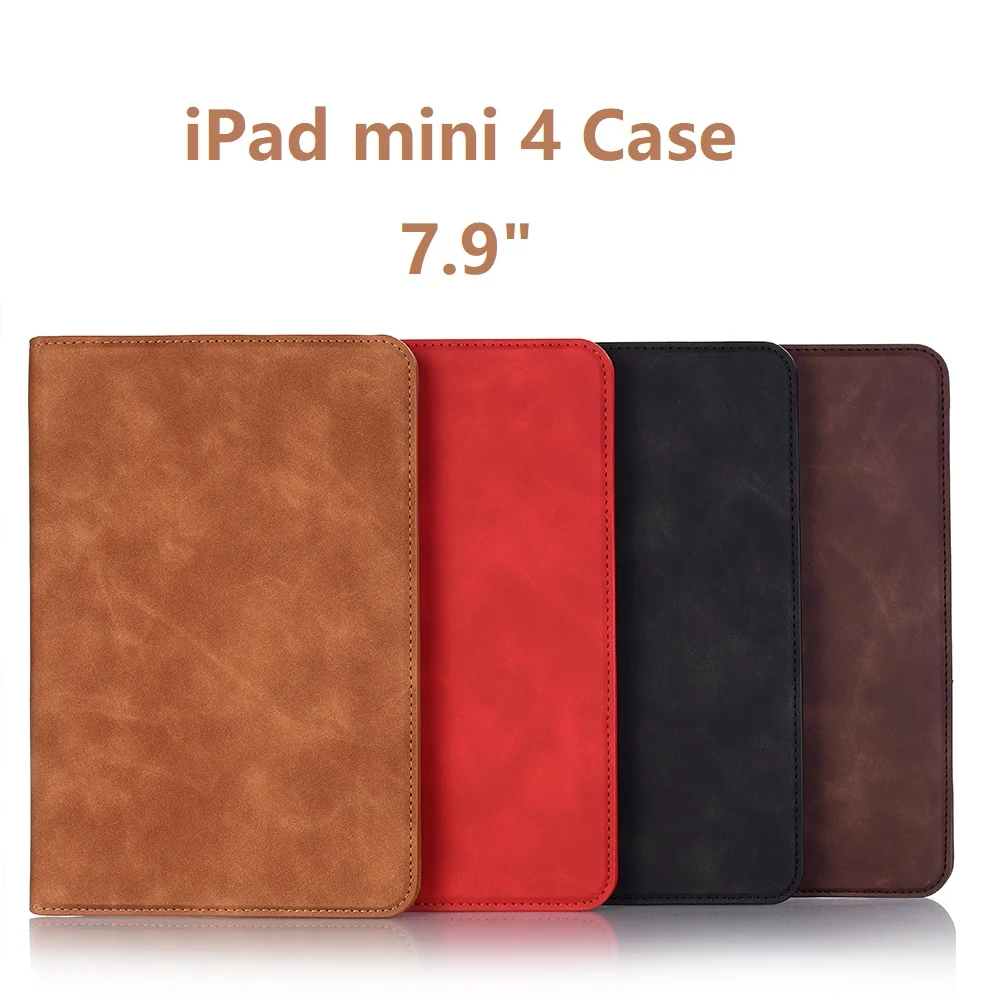 Стиль; Новинка; в стиле ретро; в Tablet крышка чехол для iPad mini 4 Smart и отделением для карт из искусственной кожи Стенд ручной ремешок принципиально Чехол для iPad mini 4 A1538 A1550