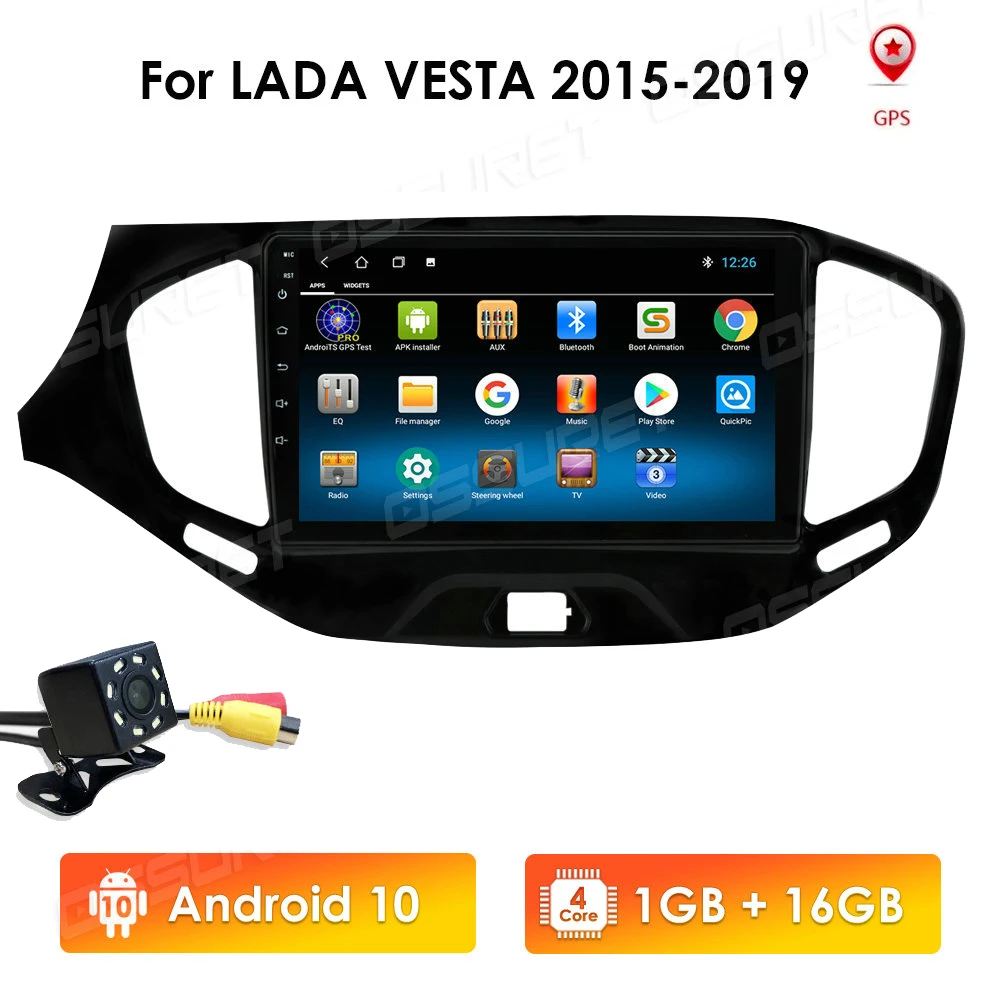 9inch Android 10 Ouad Core head unit 4G in Dash Car Radio Multimedia Video Player Navigation GPS For LADA Vesta 2015-2019
