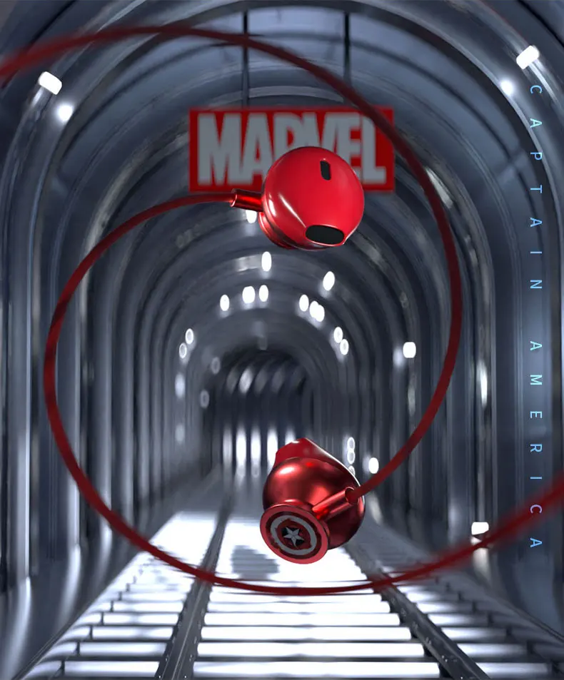 Marvel сертифицированные оригинальные наушники Captain America проводные Hi Fi