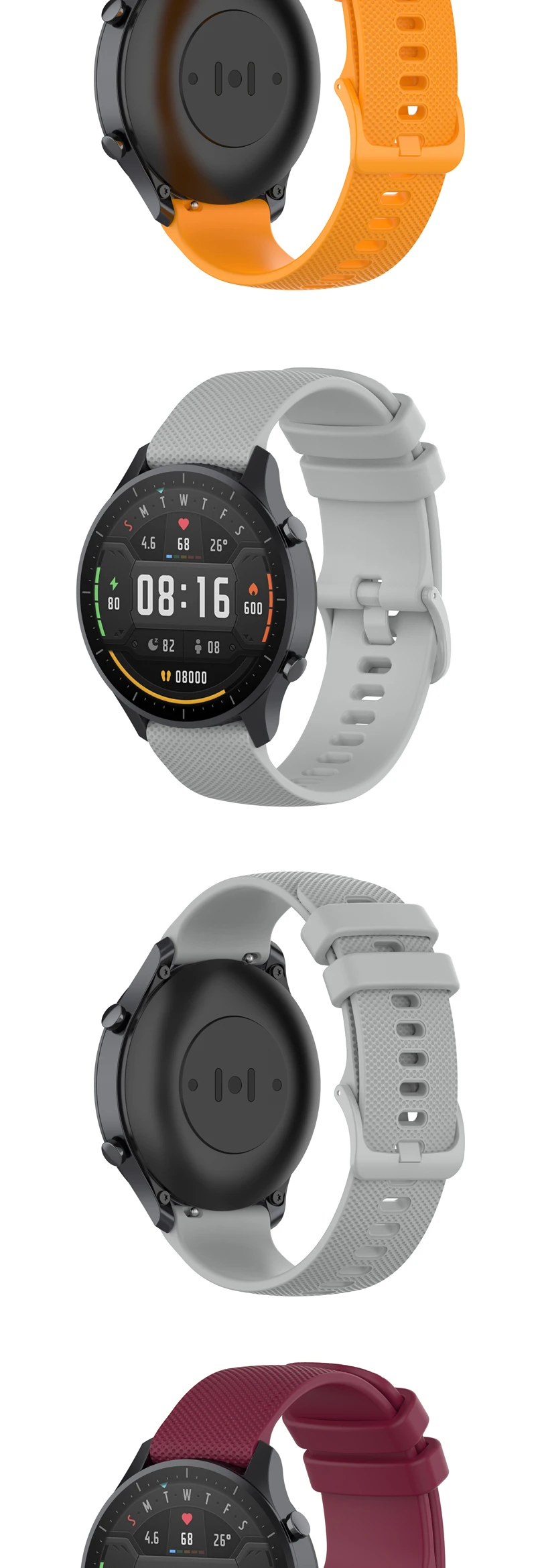 22mm Silicone Band Strap for Xiaomi Mi Watch Color Replacement Bracelet Breathable Sports Bands For Watch Accessories