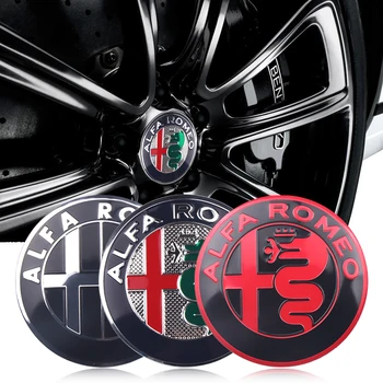 

4pcs 56mm Car Wheel Center Hub Cap Cover Sticker Rim Emblem Badge Fit For Alfa Romeo Giulietta Spider GT Giulia Mito 147 156 159