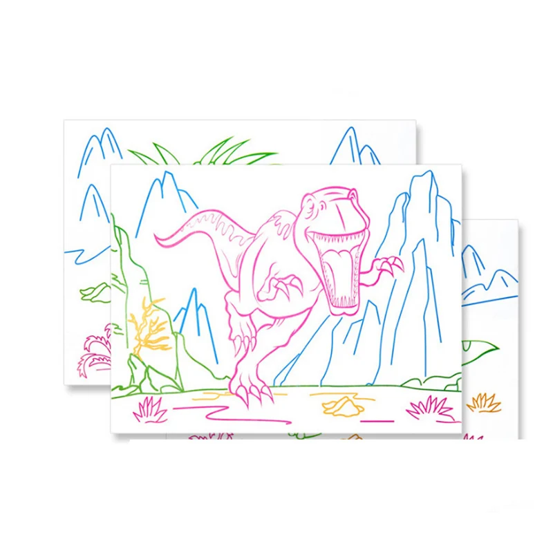 Cheap 1Set Early Educational Toy 3D Drawing Board Multi function Sketchpad 3D Drawing Flashing Board Drawing Without Box