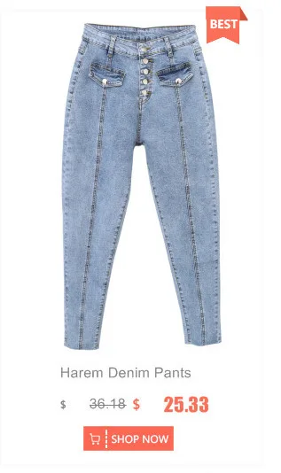 Лидер продаж 2019 сезон: весна-лето Высокая талия джинсы для женщин Femme для тонкий промывают джинсовые узкие брюки повседневное