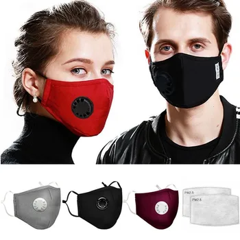 

Cotton Adult Mouth Mask Activated Carbon Filter Windproof Mouth-muffle Bacteria Proof Face Masks For Men Women Black Fashion