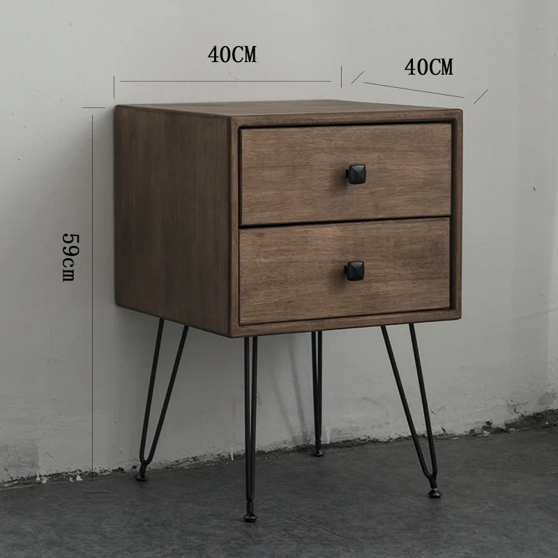 JOYLIVE Bedside Table Nordic Simple Modern Net Red INS Wind Bedroom Solid Wood Bedside Cabinet Locker Small Apartment