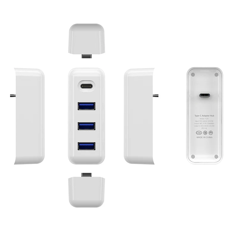 61 Вт тип-c ноутбук док-станция Многофункциональный адаптер питания USB 3,0 док-станция совместима с Macbook