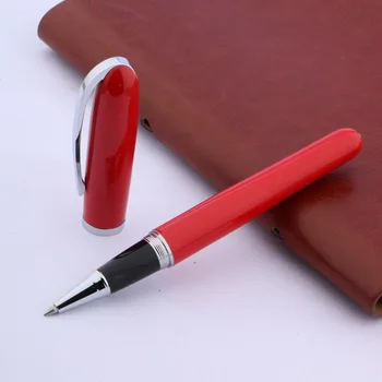 

Luxury High Quality Brand BAOER 516 Ball Pen Metal Office Silver Red Rollerball pen Stationery Office Supplies Ink Pens New