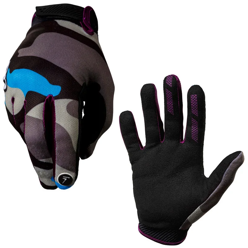 Велосипедные перчатки для активного отдыха, велосипедные гоночные перчатки, спортивные лыжные зимние спортивные перчатки, тактические перчатки для езды на мотоцикле - Цвет: Синий