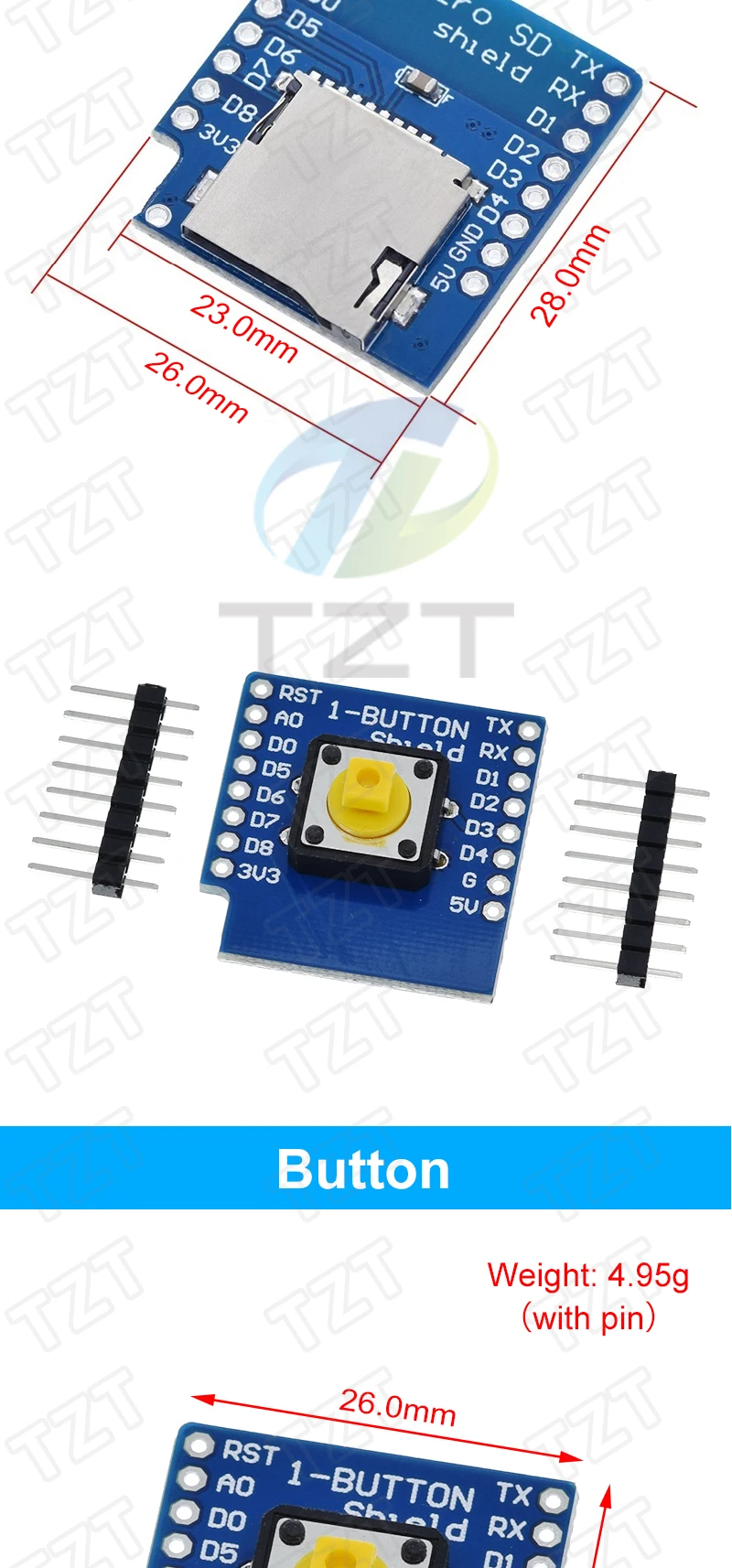 Esp8266 D1 Mini Pro Wifi Entwicklung Bord Nodeu Ws2812 Rgb Dht11 Dht22 Am2302 Relais Ds18b20 Bmp180 Motor Für Wemos Diy kit – Detail 10