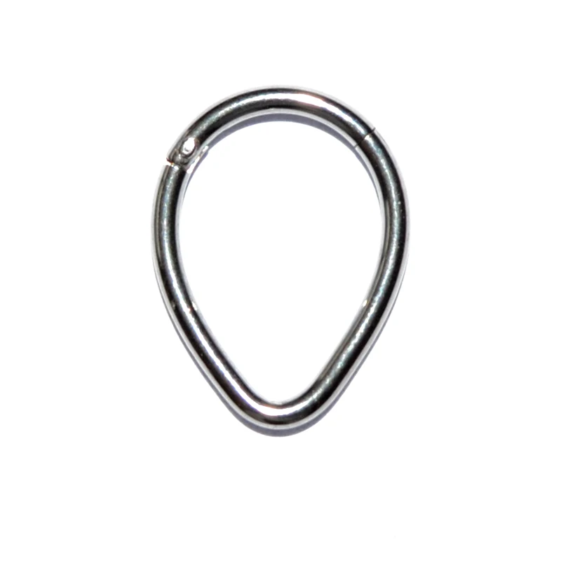 G(1.2X8mm) 1 шт. хирургическая стальная шарнирная перегородка кликер сегмент носа кольцо губы уха хряща Daith пирсинг тела унисекс ювелирные изделия 16 г - Окраска металла: G(1.2X8mm)