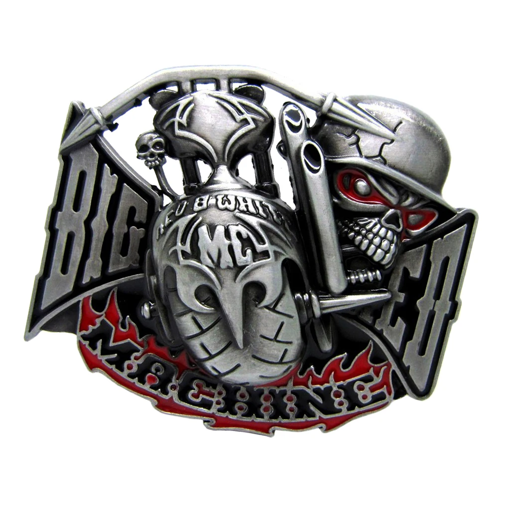 Retro Gothic Ghost Skull Head Western Belt Buckle For Men's 3.6-3.9cm(1.4''-1.5'') Wide Leather Belt