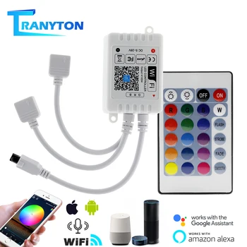 

Magic Home DC5-24V Bluetooth Wireless WiFi Controller RGB Music Timing 24Key Controller for 5050 2835 Strip