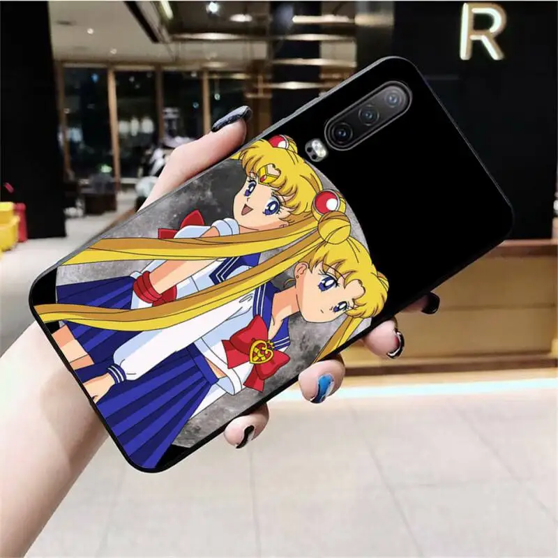 HPCHCJHM kawaii аниме Сейлор Мун мягкий черный чехол для телефона Huawei P40 P30 P20 lite Pro Mate 30 20 P