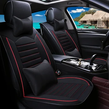

WLMWL Universal Leather Car seat cover for Isuzu all models D-MAX mu-X 5 seats auto accessories styling