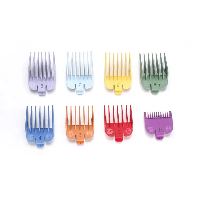 Colorful 8 IN 1 Guide Comb Set for Hair Clipper for styling in Different Length