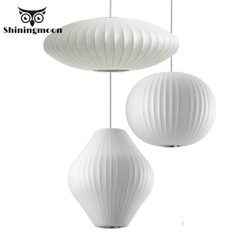 

Modern Led Silk Pendant Light Staircase Danish Dining Hall Clothing Shop Pendant Lamp Lantern Lampshade Restaurant Tatami Lustre