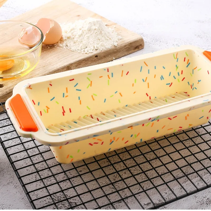 Silicone Toast Bread Mold Rectangular Bread Pan Mold Rectangular Cake Baking Tray Non-Stick Loaf Pan Chiffon Cake Mould Kitchen