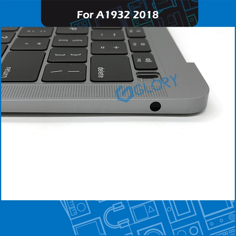 Космический серый США Макет A1932 Топ чехол для Macbook Air retina 1" A1932 Топ чехол Упор для рук с клавиатурой+ подсветкой MRE82