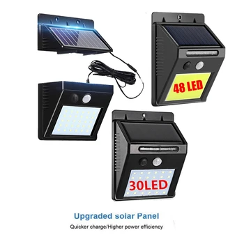

48/30 LED Solar Lights Outdoor Motion Sensor Wall Sconces Light with Remote Control Lamp Security Lighting For Garden Wall integ