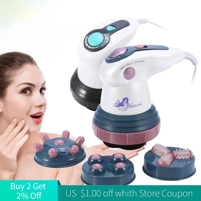 Body electric massager anti cellulite Portable Fat slimming health care Massage Instrument Vibration Cervical Spine Neck Waist