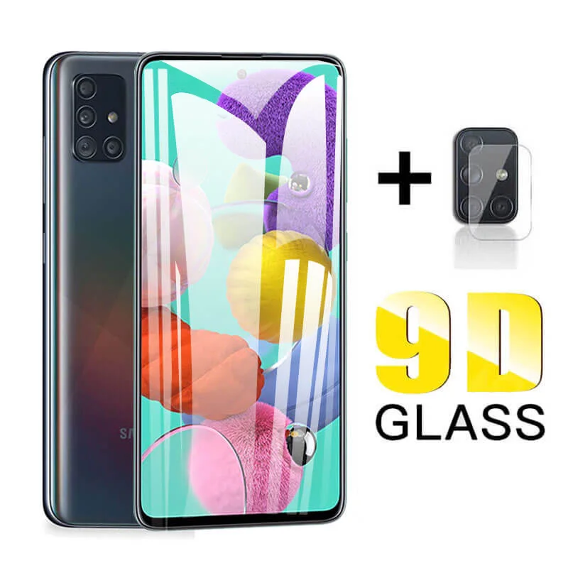9D Samsun A51 Protective Glass For Samsung Galaxy M21 A50 3D Tempered Samsang A 51 51A Camera Protector Film | Мобильные телефоны и