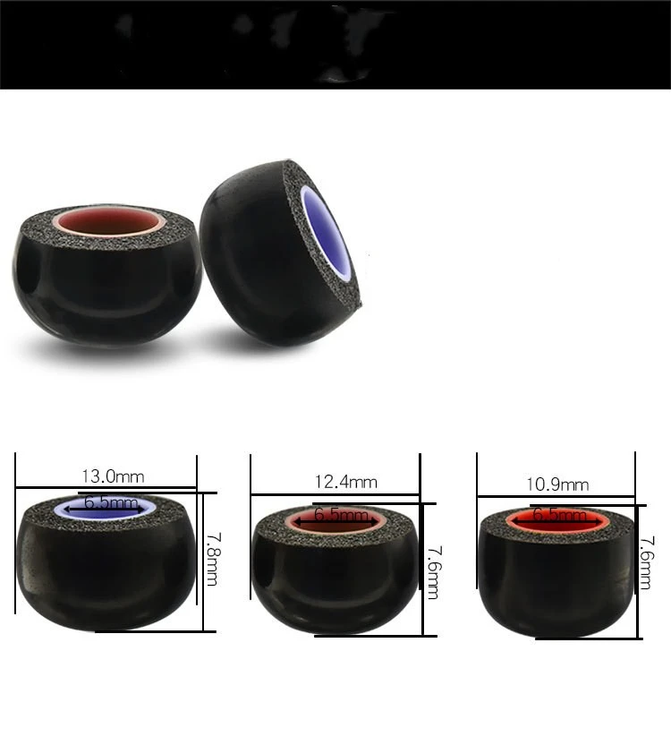 6pcs 3 Pairs Memory Foam Ear Tips for TWS Ture Wireless Earbuds Bragi Dash Pro The Headphone Samsung Gear IconX Galaxy Buds