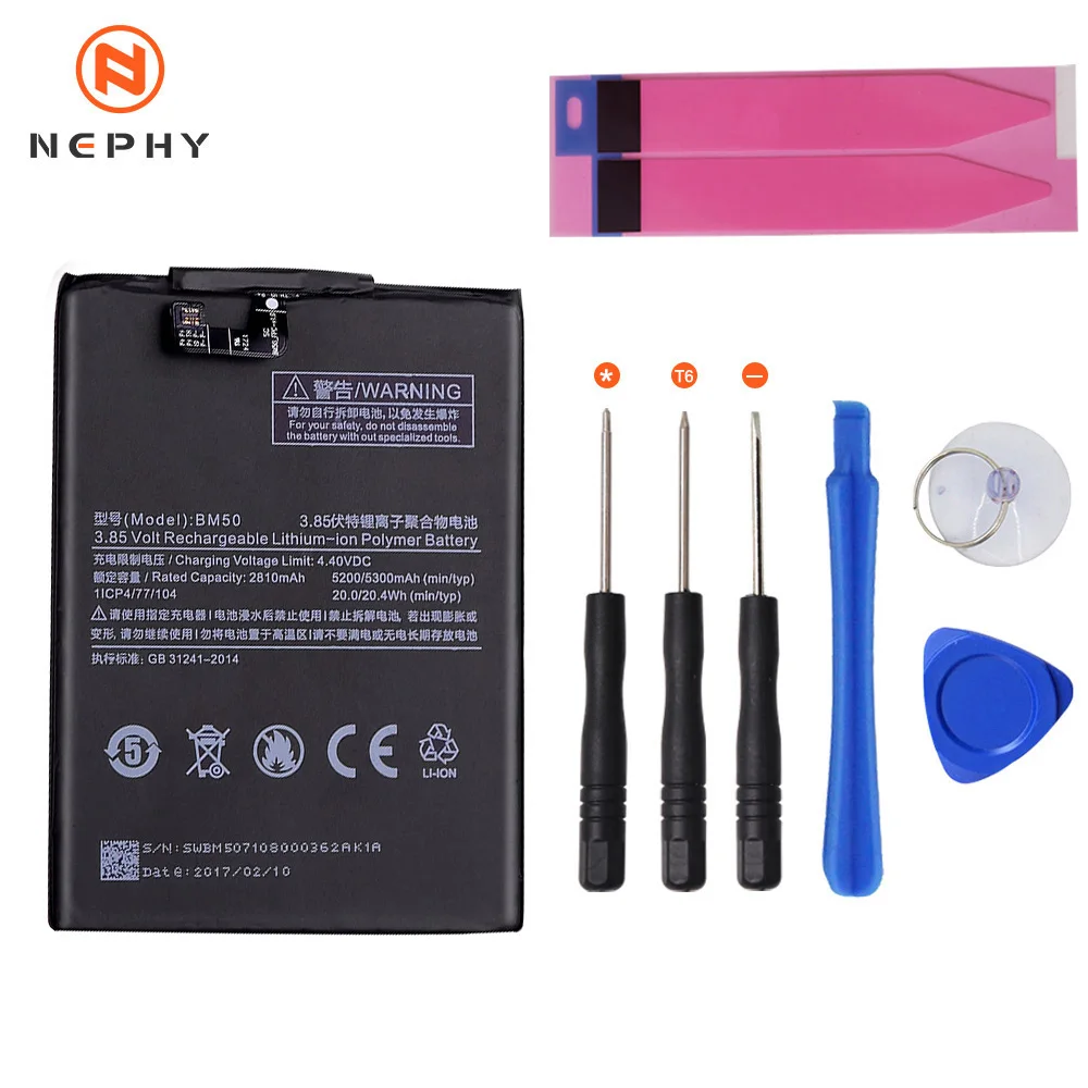 Nephy аккумулятор для телефона BN31 BN36 BM36 BM49 BM50 для Xiaomi mi A1 A2 5X 5S 6X Max 2 Red mi S2 Примечание 5A Pro инструменты для ремонта
