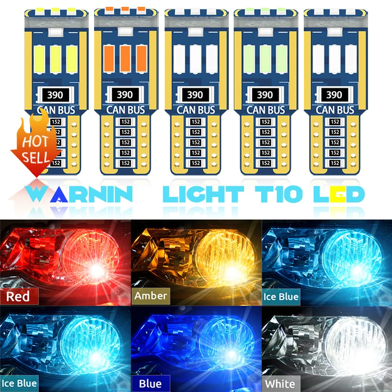10 Uds T10 194 W5w Cob 2835 Smd 12led coche Canbus bombillas de luz