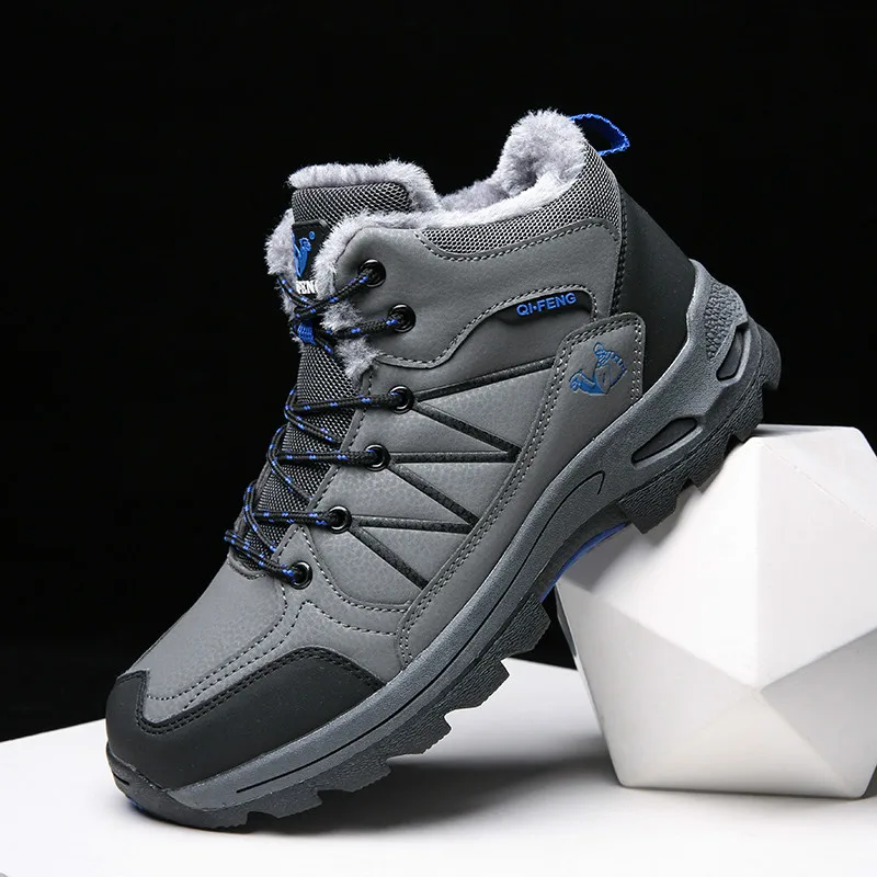 

Autumn Winter Men Women Outdoor Sports Hiking Boots Snow Shoes Classic Warm Fluff Casual Footwear Rock Mountain Climbing Sneaker