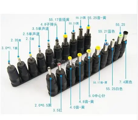 48pcs Universal Laptop AC DC Jack Connector Power Supply Adapter Plug for HP IBM Dell Apple Lenovo Acer Toshiba Notebook Cable