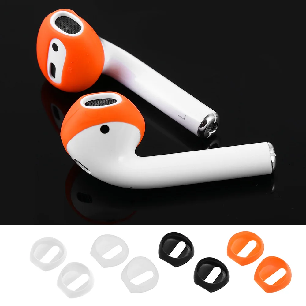 

2Pairs Soft Ultra Thin Silicone Earphone Case Headphone Tips Anti Slip Earbud Cover For Apple AirPods Earpods Earphone Accessory