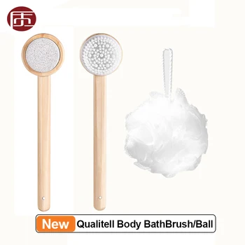 

Qualitell Body Brush Brush Bath Ball Double-side 2 in 1 Silicone Massage Back Exfoliation for Spa Shower Bathroom Accessories