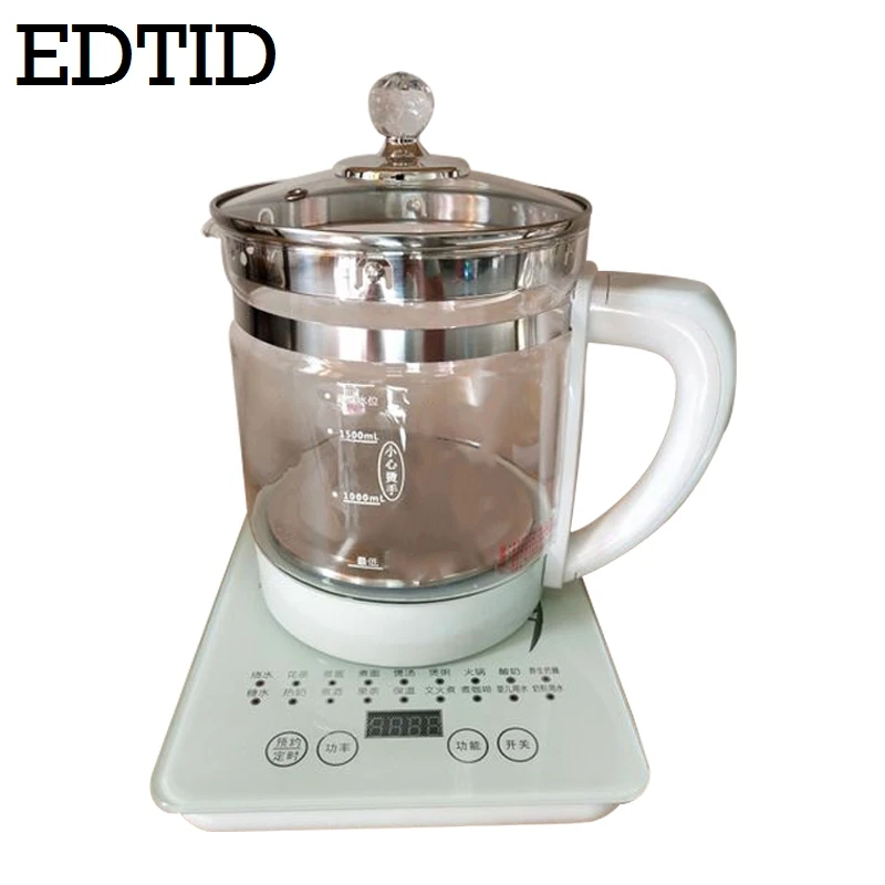 EDTID Многофункциональный Электрический духовой шкаф для сохранения здоровья чайник Чай горшок Стекло горячей воды отопительный котел Термальность цветок Чай горшок 110 V/220 V EU