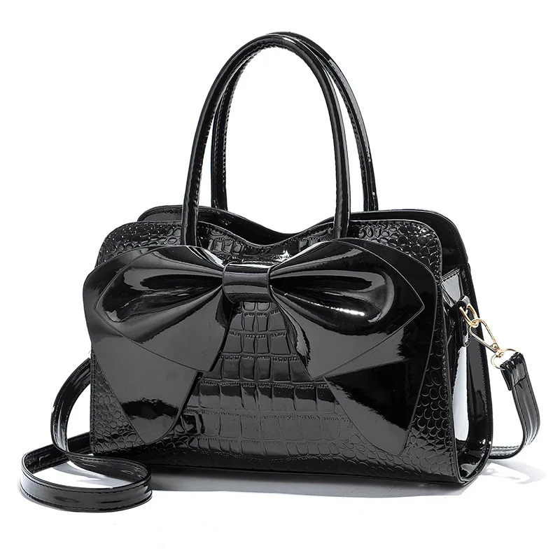 

Bowknot Women Bag Vintage Casual Tote Fashion Women Messenger Bags Top-Handle Shoulder Handbag Purse Wallet Leather 2022 New
