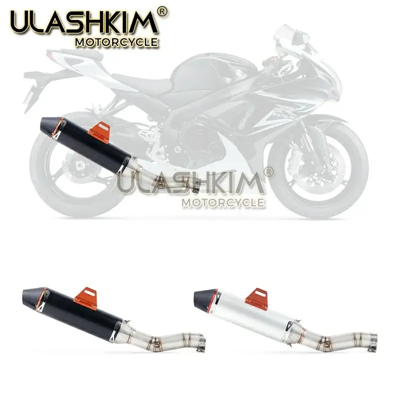Мотоцикл полный выхлоп среднего звенья трубы слипоны для Suzuki GSXR600 Gsxr700 Gsxr750 k7 GSX R700 R750 R600 GSXR 600 700 750