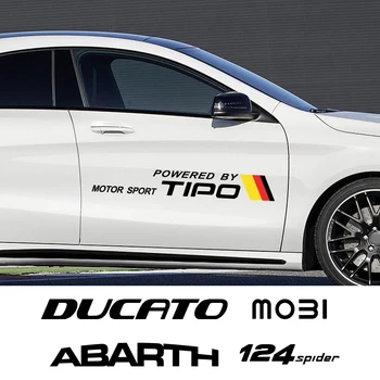 

2PCS Car Door Side Stickers For Fiat 124SPIDER ABARTH ALBEA CRONOS Doblo Ducato MOBI SEDICI STILO TIPO TORO UNO Auto Accessories