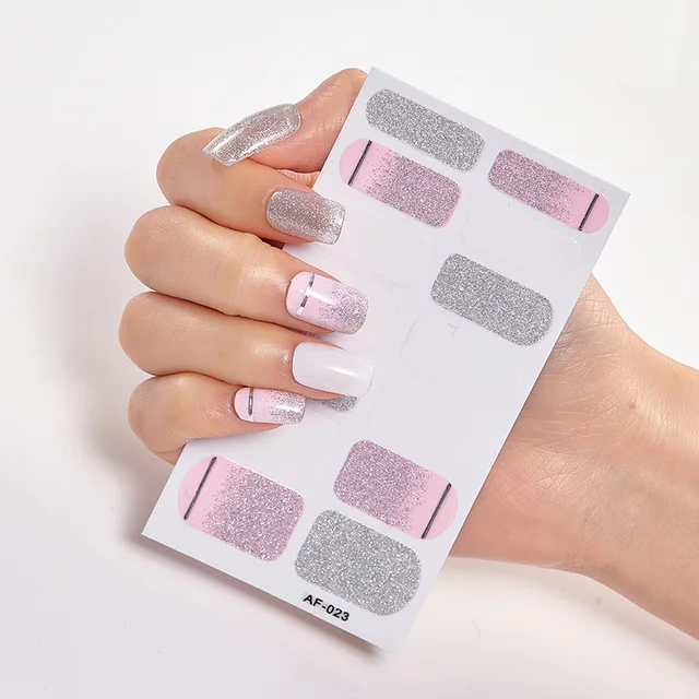 Full Cover Nail Stickers Nail Polish Nail Decoration Nails Sticker Designer Self Adhesive Nail Sticker Creative Nailart Sticker AF023