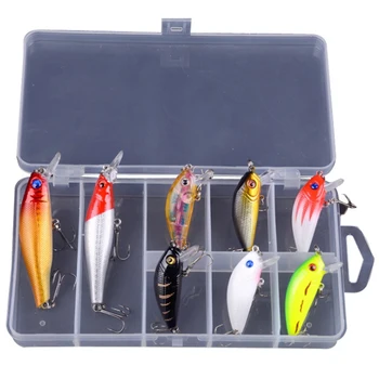 

8 Pcs Luya Bait Set Fake Bait Plastic Hard Bait Fishing Bait