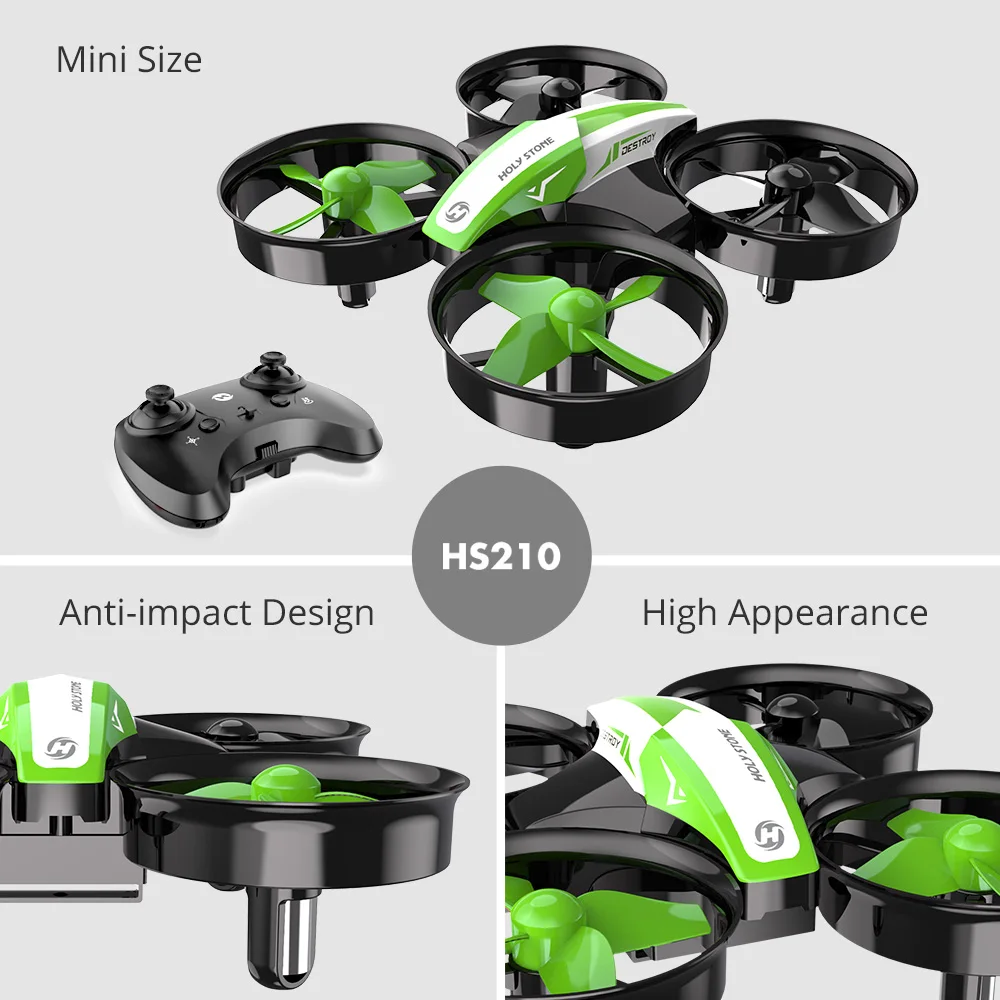 Holy Stone HS210 Mini Drone Kids Toy Infantil Drones Mini RC Quadrocopter Quadcopter Dron One Key Land Helicopter 50M Green Boy Holy Stone HS210 Mini Drone Kids Toy Infantil Drones Mini RC Quadrocopter Quadcopter Dron One Key Land Helicopter 50M Green Boy