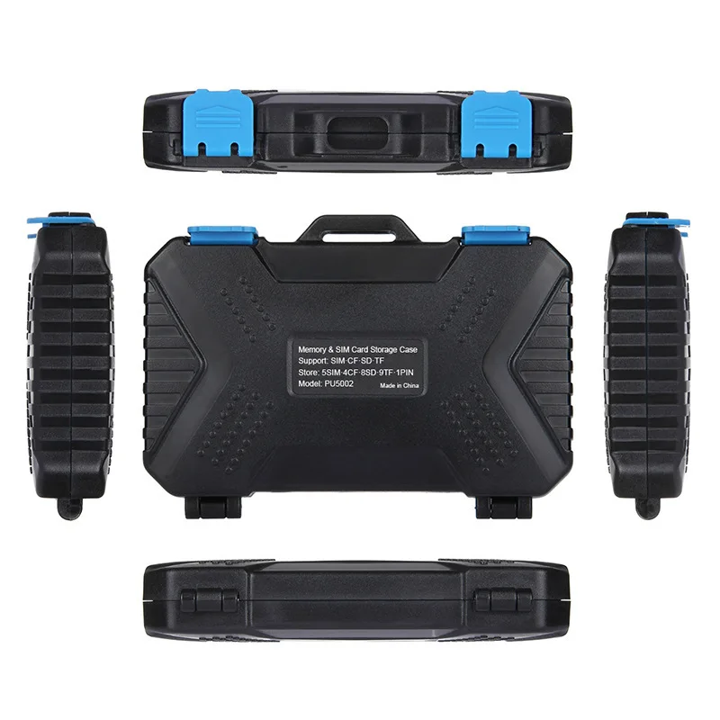 Black 27 Cards Room Waterproof CF TF SD SIM Card Box Holder Memory Card Storage Case 3