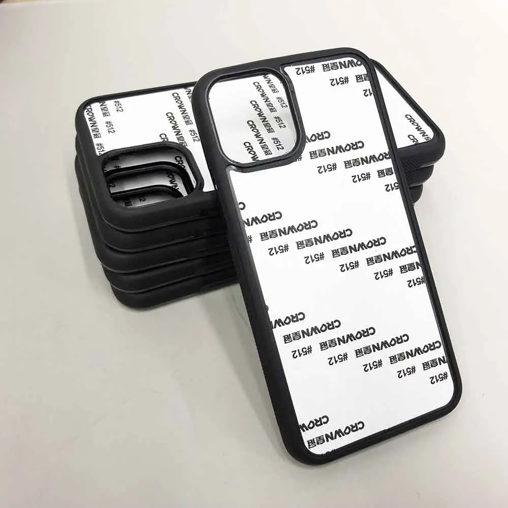 5pcs Sublimation Phone Case Rubber TPU  For iPhone 16 15 15 pro max 14 13 12 12 pro 12 11 With Aluminium Plate 3