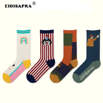 

[EIOISAPRA]2020 Spring Summer Fashion Harajuku Cartoon Illustration Couples Socks Personality Trend Breathable Funny Socks