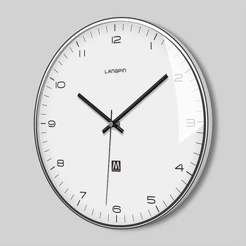 

Large Modern Design Nordic Wall Clock Living Room Bedroom Simple Metal Minimalist Slient Clock Quartz Home Decor Reloj Pared G5B
