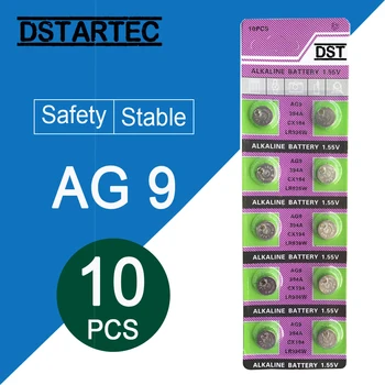 

10pcs/card 30mAh 1.55V AG 9 AG9 LR936 394 SR936SW CX194 LR45 Button Batteries For Watch Toys Remote etc; Cell Coin Battery