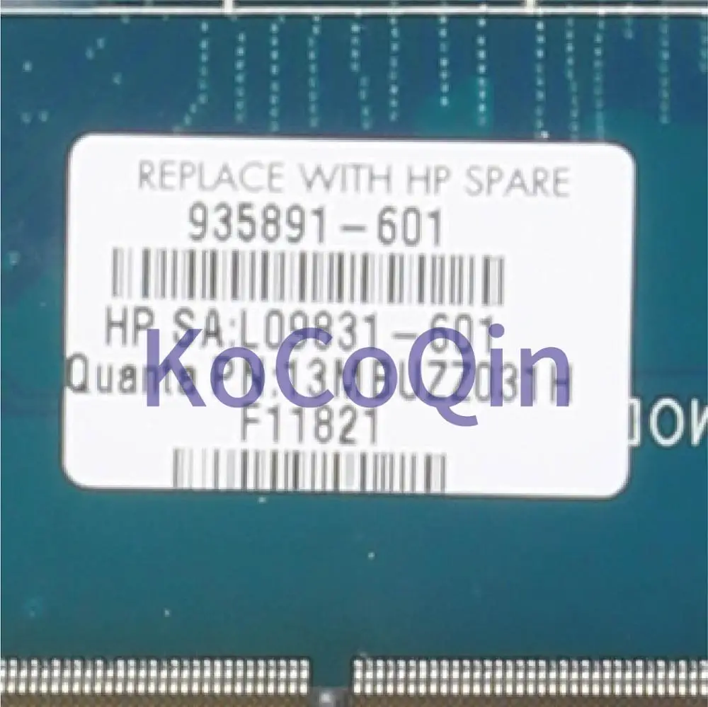 New  KoCoQin Laptop motherboard For HP Pavillion 15-CC SR3LC i7-8550U N16S-GTR-S-A2 Mainboard 935891-001