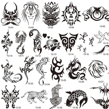 Золотая книга Феникса, временные трафареты для тату, для боди-арта, рисования цветами, серии, Косметика для макияжа