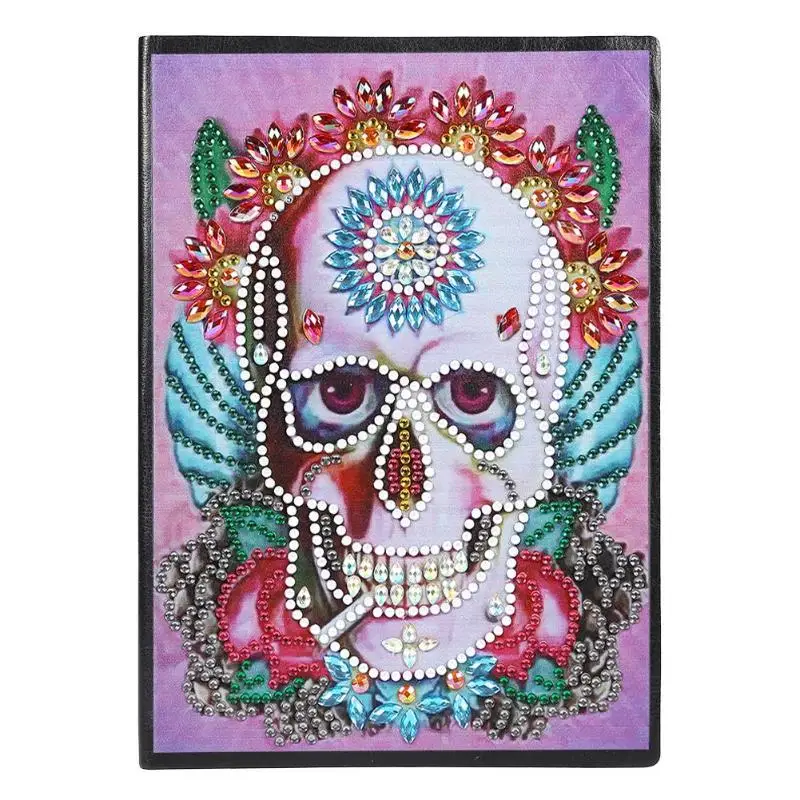 

DIY Skull Special Shaped Diamond Painting 50 Pages A5 Notebook Sketchbook